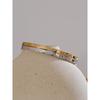 Yhpup 61mm Stainless Steel Inlaid Zircon Round Bracelet Bangle Waterproof Polished Trending Jewelry Wholesale New