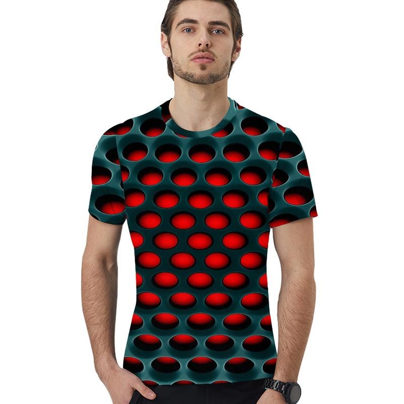Hypnosis Honeycomb 3d T-shirt Men Women Kids Vibrant Colorful Print Short Sleeve Tee