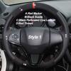 DIY Car Steering Wheel Cover For Honda Fit City Jazz 2014- HR-V HRV Vezel