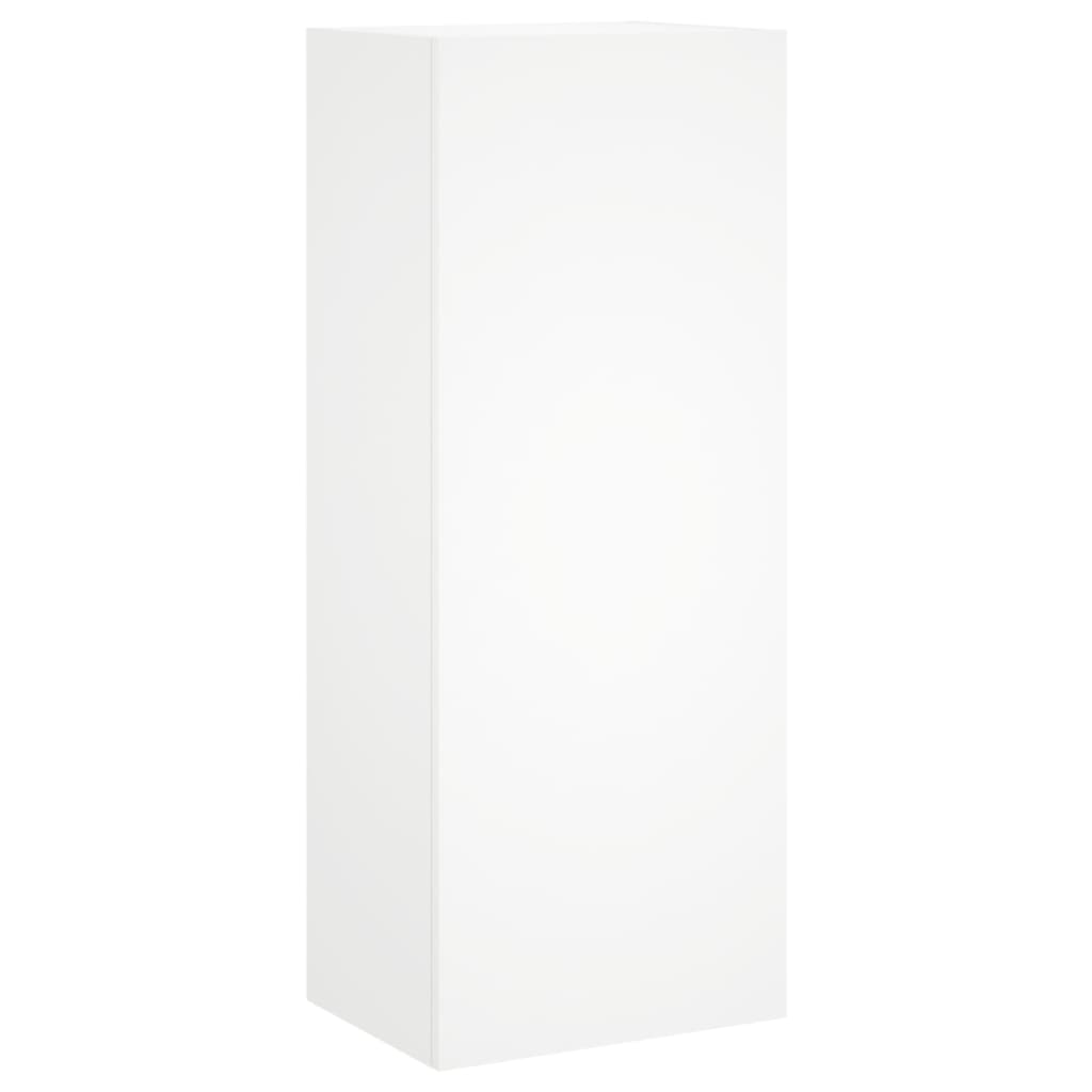 4 Piece White Living Room Wall Unit