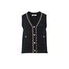 Blacknini Yin WAF/"Gatsby" Australian Mernu Wool Gold Silk Trim Knitting Vest Cardigan