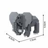 KNEW BUILT 3D Animal Model ElephantHippoLionLeopard Micro Mini Building Block Toys-Create ZooPuzzle AssemblyChristmas Gifts