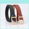 Fashion Pu Leather Belt For Women With Geometric Buckle For Casual And Office Wear