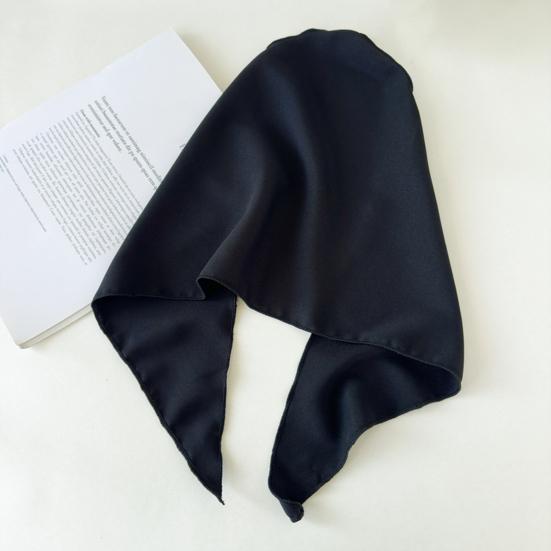 Pure Color Headscarf Large Triangular Scarf for Women Adjustable Strap Turban Headband Soft