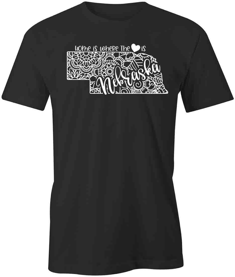 Home Is Nebraska TShirt Tee Printed Graphic T-Shirt Gift CLOTHING STATE S1BSA821 M