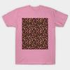 T Shirt Women Floral Pink And Yellow Leaves Pattern Harajuku Print Kawaii Tshirt Summer Short Sleeve Female T-Shirt Top Tee