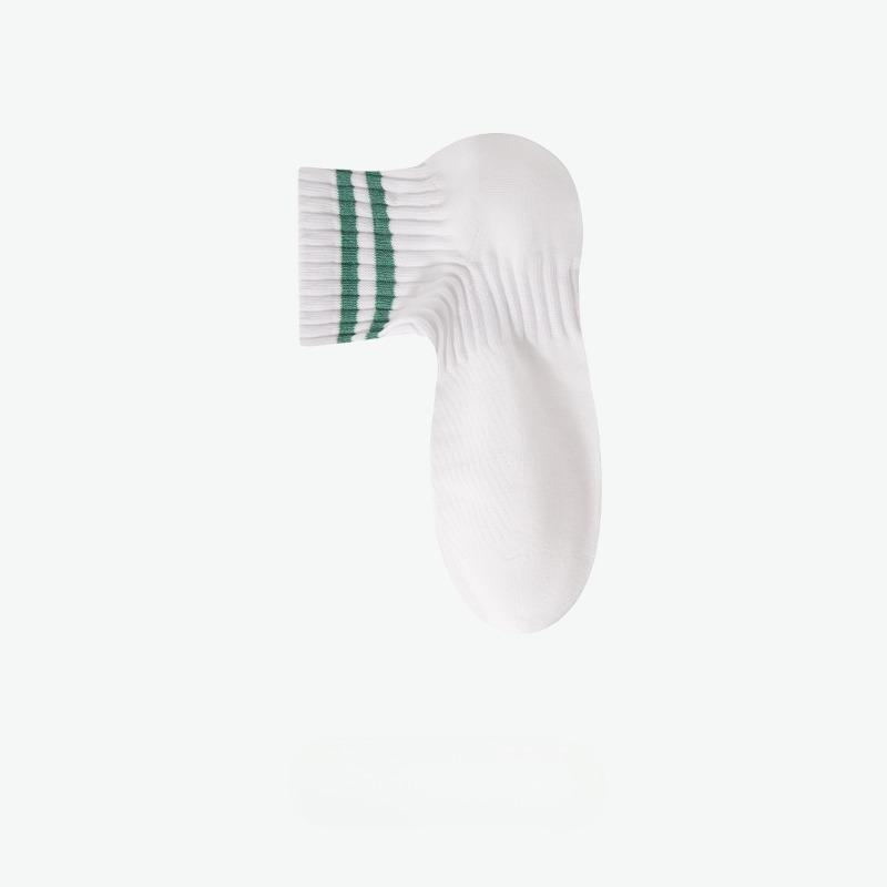 

Мужские весенне-летние носки до середины икры, белые полосатые сетчатые дышащие и антибактериальные короткие носки 1 pair зелёный