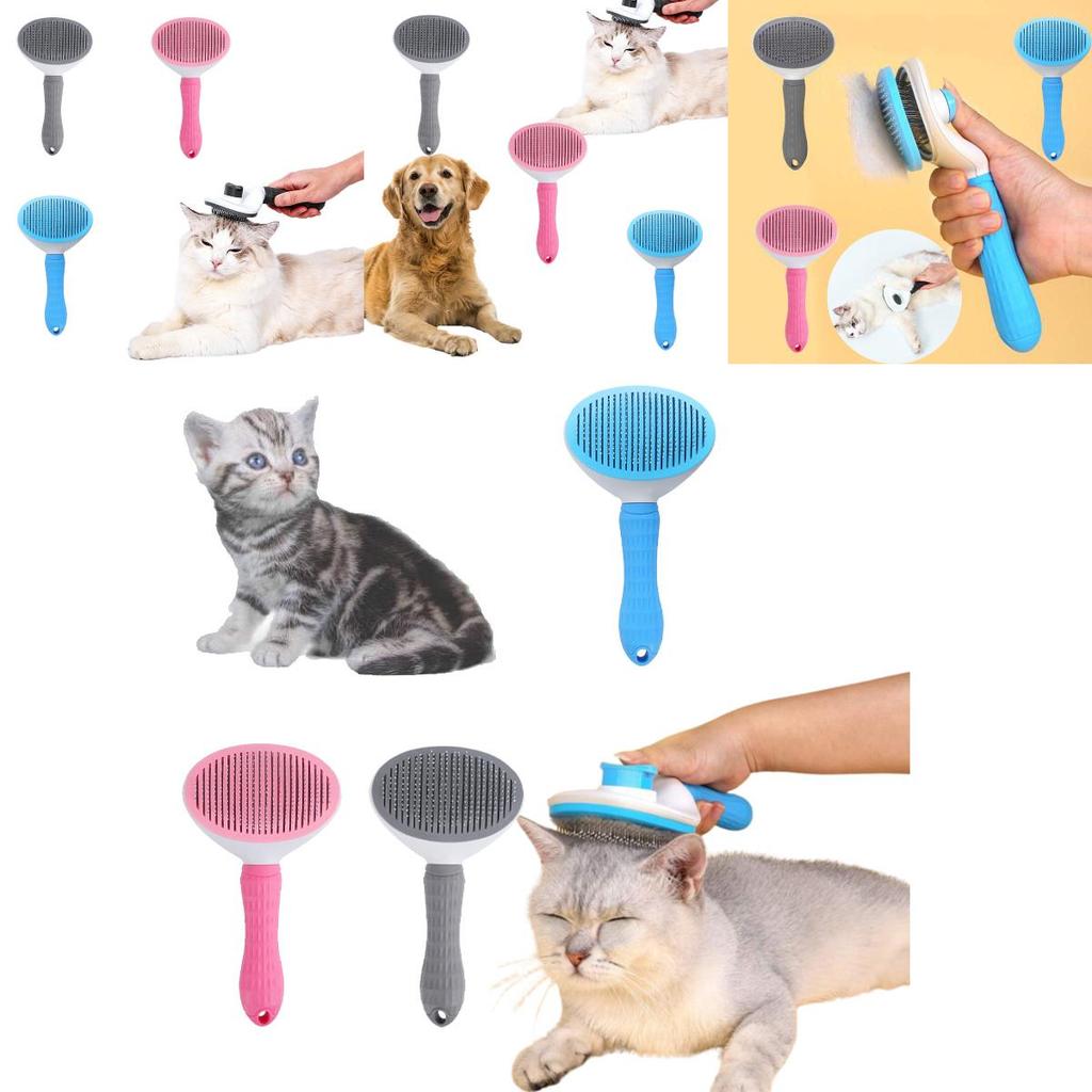 One-key Pet Grooming Comb Automatic Hair Removal Brush For Cats And Dogs