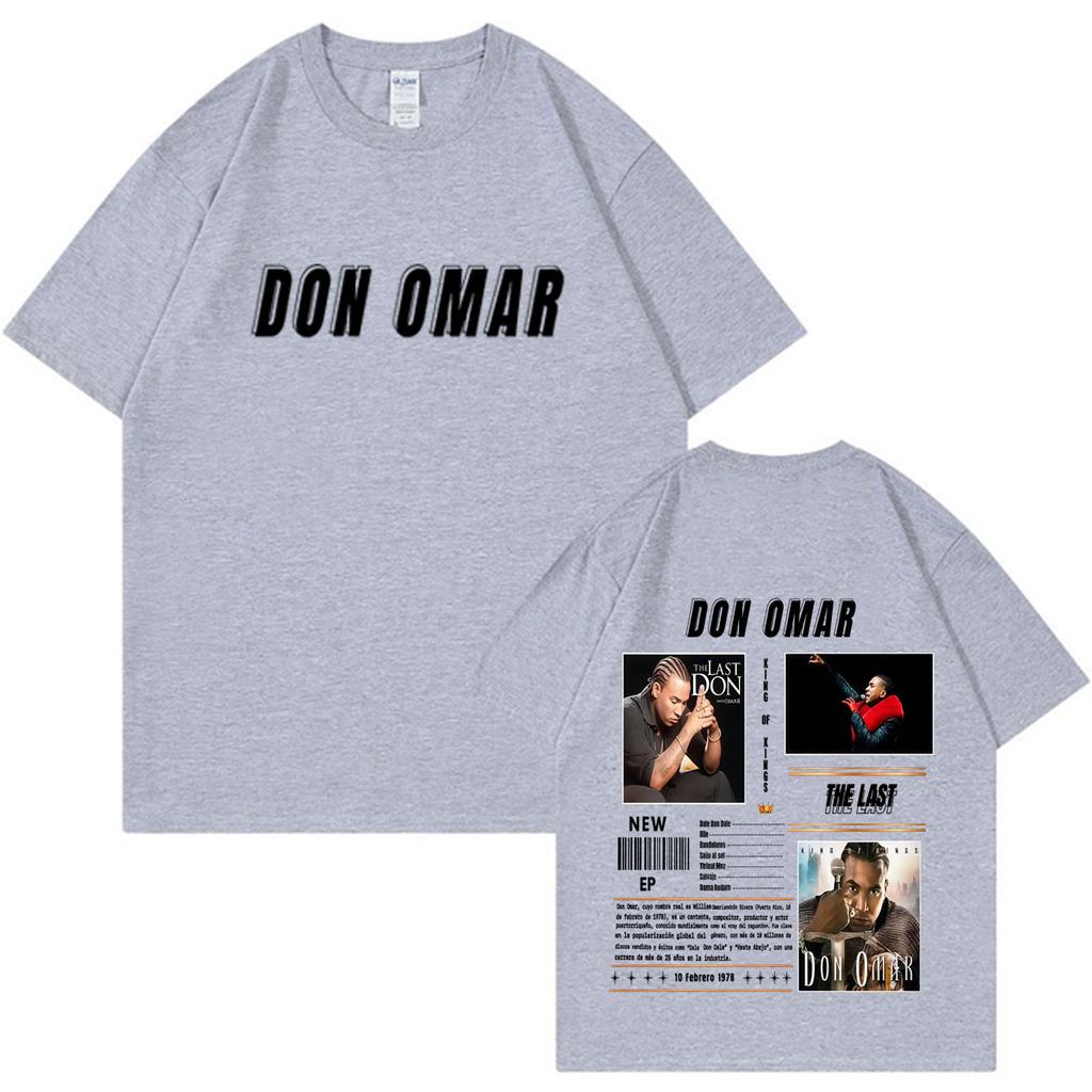 Rapper Don Omar Tour Graphics 2026 T-shirts Men's Womens Fashion Y2K Short-sleeved Plus Size Tops Fans Casual Cotton Tee Shirts