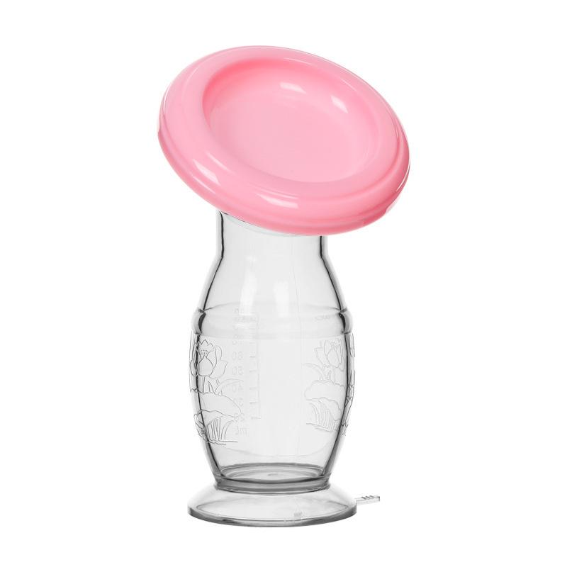 Silicone Manual Breast Pump & Milk Collector розовый