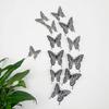 12Pcs 3D Hollow Colorful Butterfly Wall Stickers For Wedding Decoration Bedroom Children's Room Wall Art Kids Room Living Room