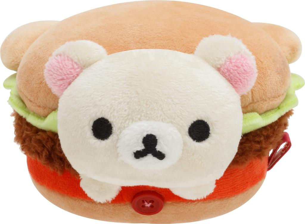 Set di peluche a forma di hamburger MF90801 San-X (Rilakkuma, Korilakkuma, Chiroikoguma)