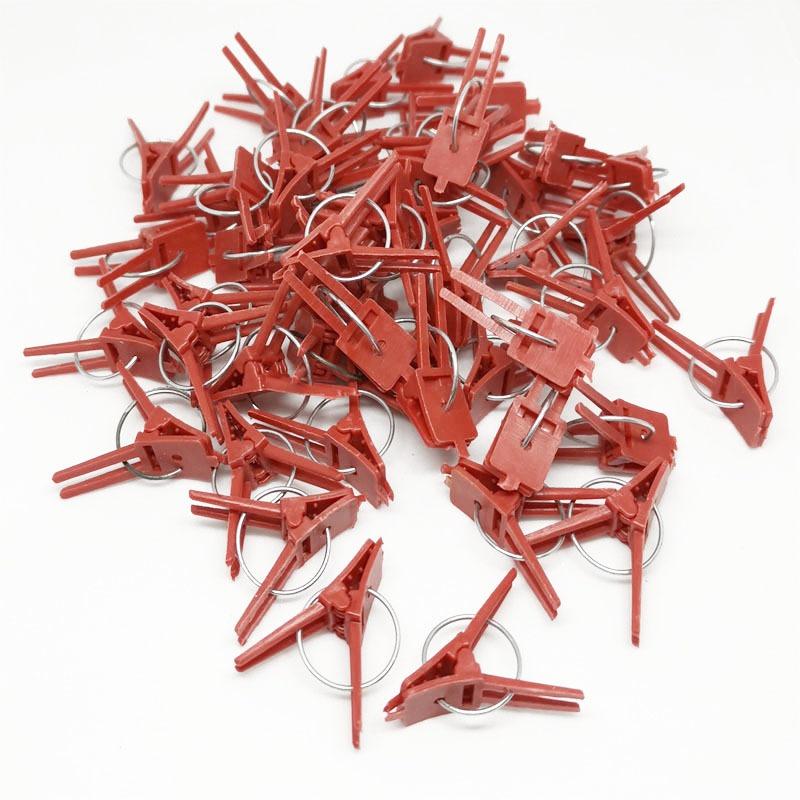 

50PCS Plants Graft Clips Plastic Round Mouth Grafting Clips Gardening Tool for Cucumber Eggplant Tomato Watermelon 3.5X2.5cm