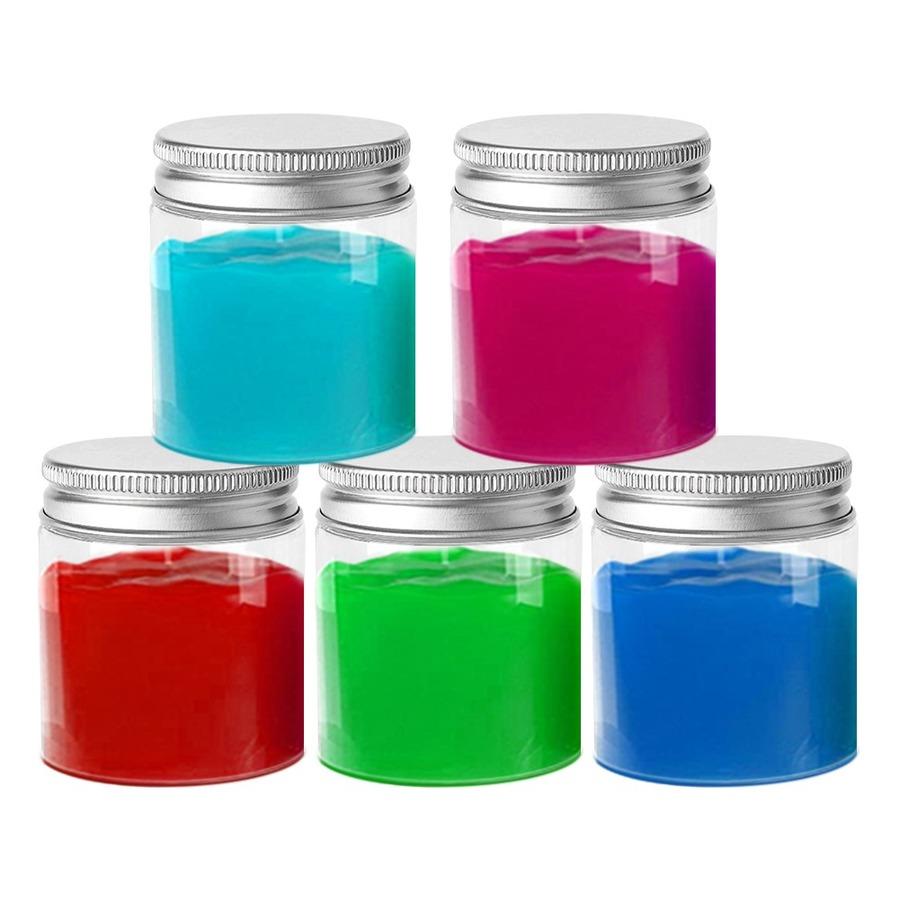 10Pcs 50/100/150ml Empty Plastic Clear Cosmetic Jars Makeup Container Clear Jar Face Cream Sample Pot Container