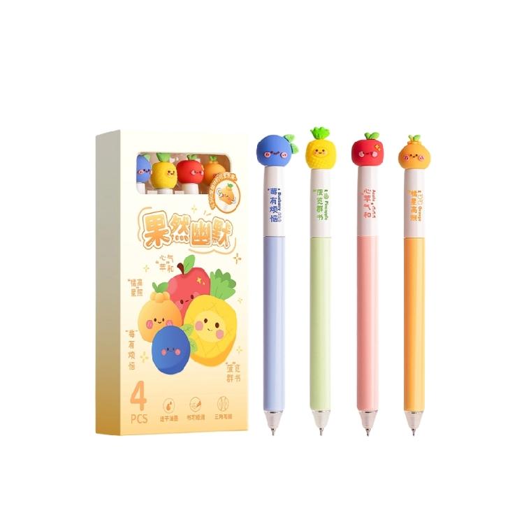 

4Pcs Neutral Pen Set Straight Liquid Gel Pen Liquid Roller Pen 0.5mm Liquid Ink Gel Ink Pens Quick-Dry Pen for Writing