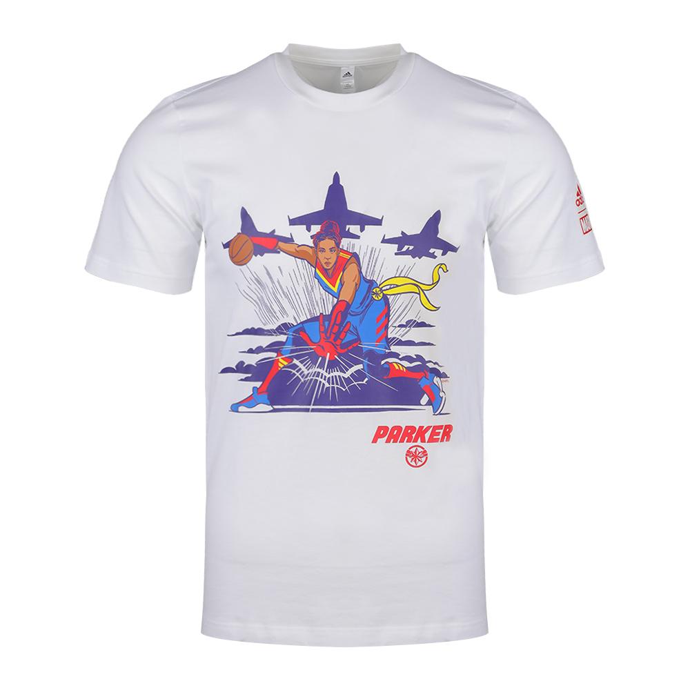 

Adidas X Marvel Collaboration CP Cap Повседневная футболка с круглым вырезом и коротким рукавом Мужские футболки Белая DU6834 XL