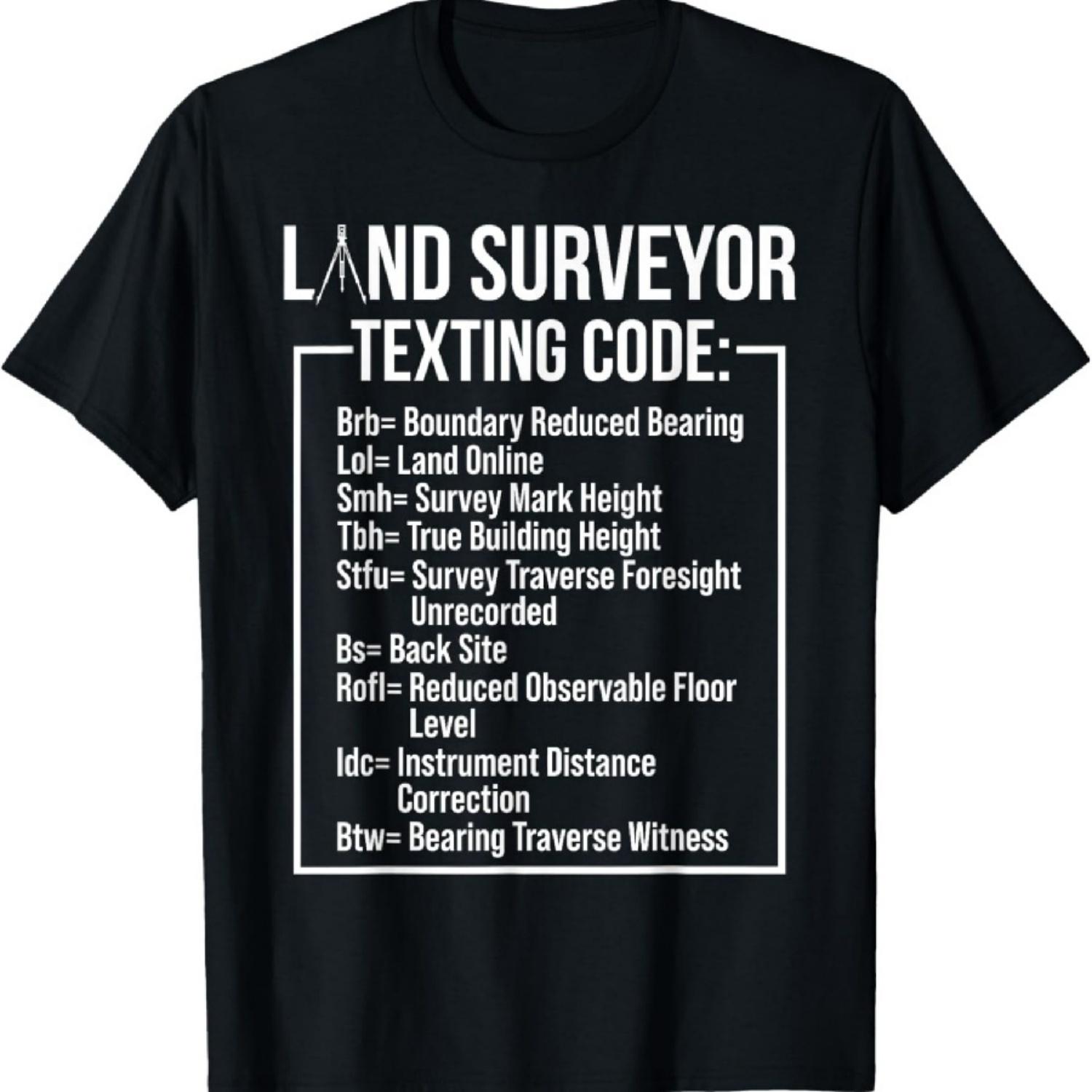 Топографическая съемка Смешная футболка для геодезистов S