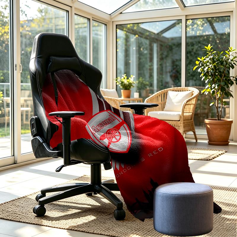 Coperta Stampata Arsenal F.C. - Morbida e Confortevole, per Camera da Letto, Viaggio, Divano, Decorazione Casa - Regalo di Compleanno Natale per Amico