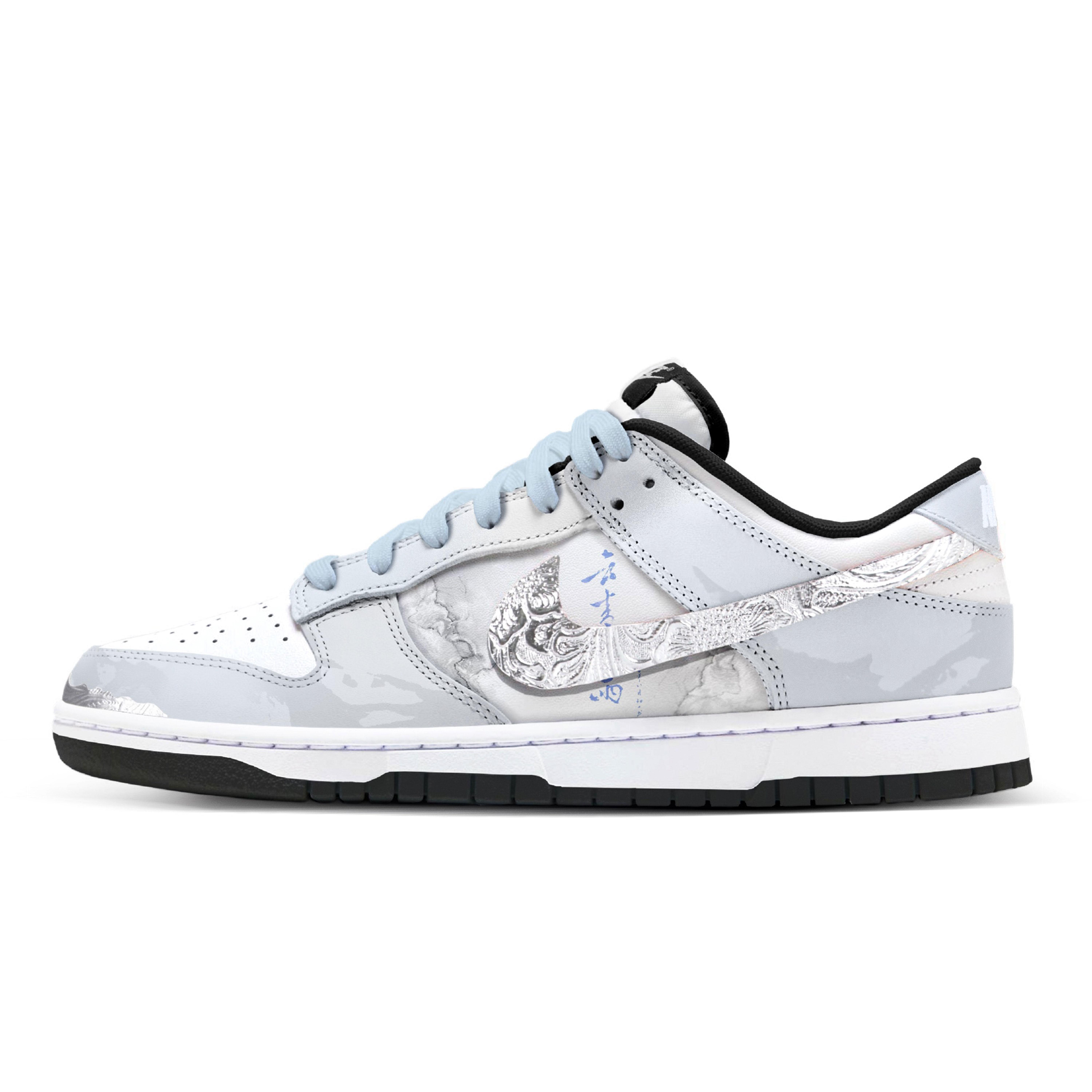 

Nike Dunk Slip Resistant Abrasion Resistant Low top Skateboard Shoes Unisex Blue White DD1391-100(Team202-) 45