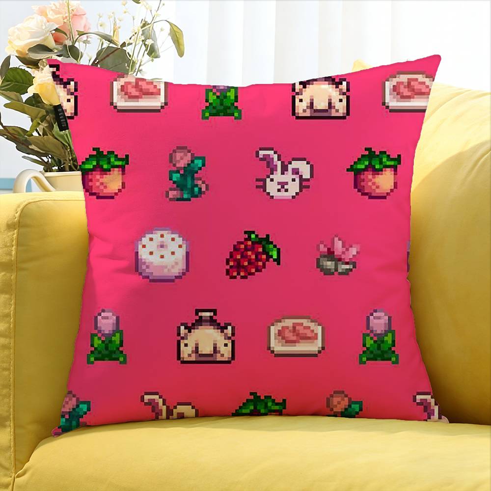 SStardew VValley Custom World Various Sizes Square Pillow Case For Car Home Bedchamber Decor