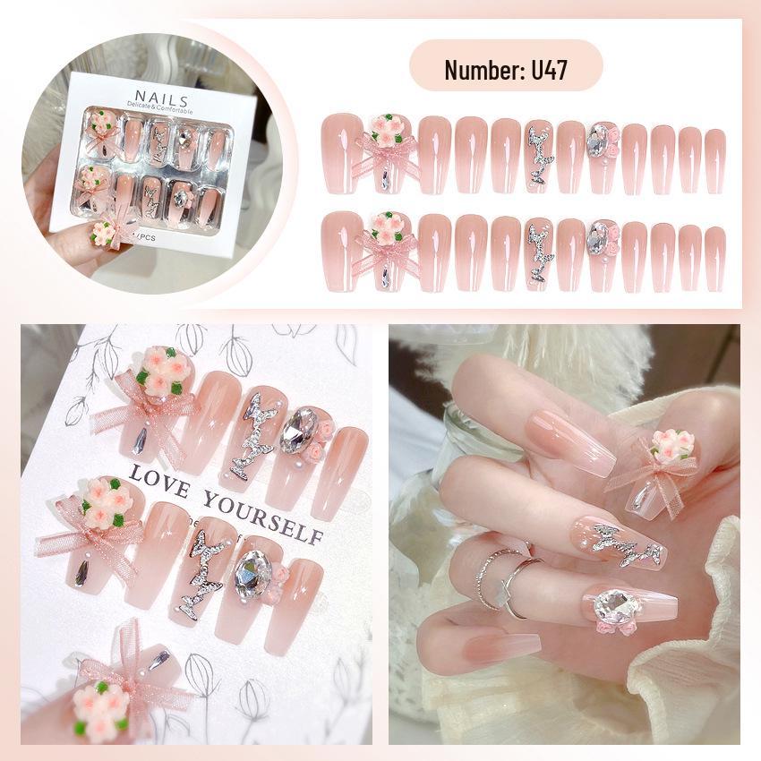 High-End Handmade Nail Art: Pure Desire Style Rhinestone Nail Stickers Collection.