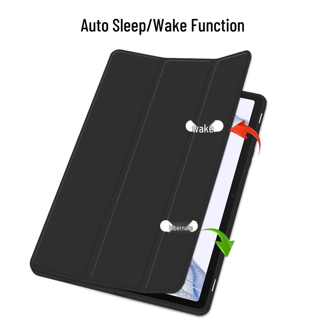 Samsung Tab S9 TPU Tri-fold Beskyttelsesdeksel med Pennholder for S8/S7