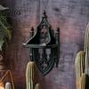 Creative Display Stand Gothic Wall Shelf, Vintage Floating Shelf for Bedroom And Living Room, Matte Black Decorative Wall-Mounted Rack with Exquisite