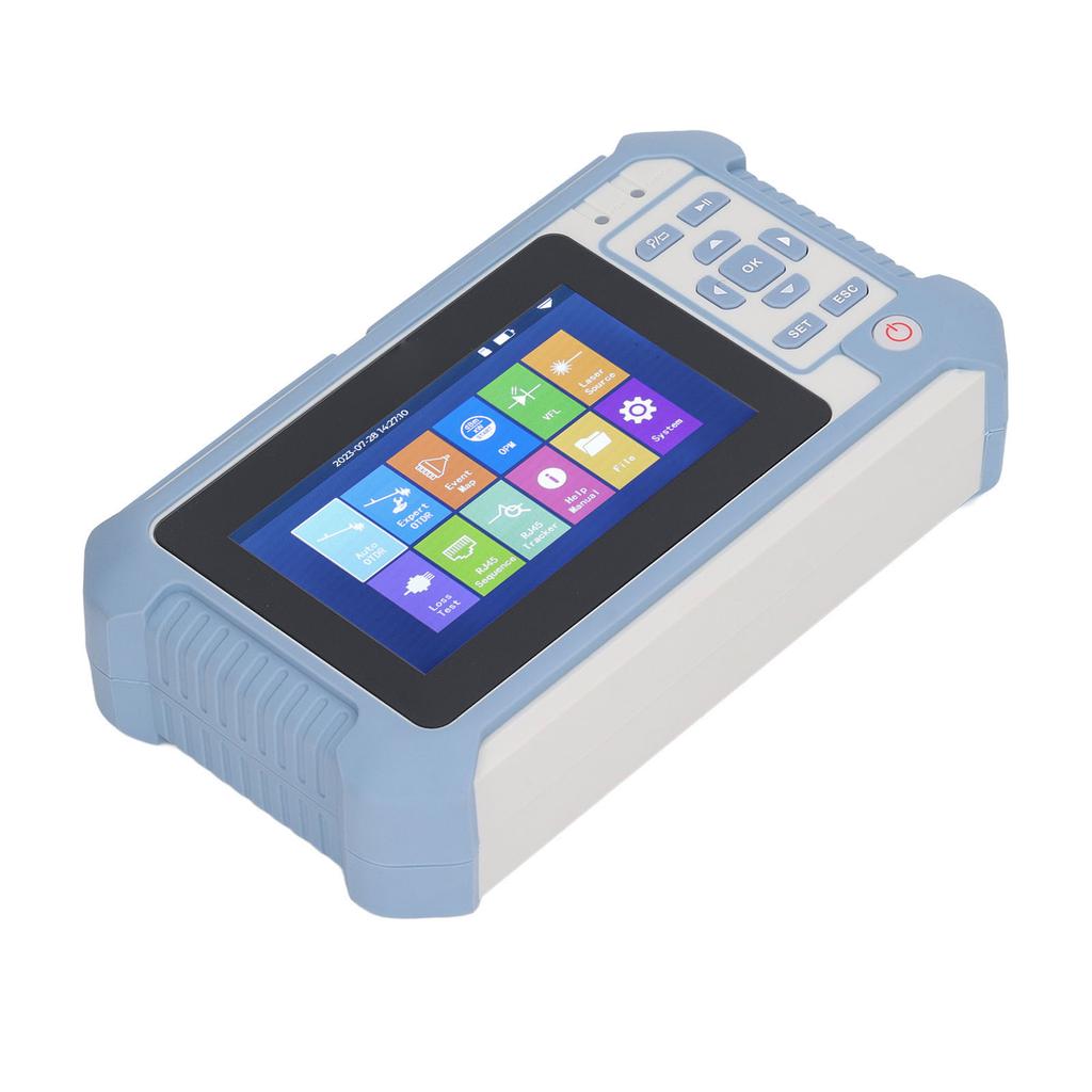 9 in 1 Optic Fiber Cable Tester APC OTDR with Optical Power Meter Visual Fault Locator Line Finding Event Map 100‑240V