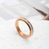 Stainless Steel Rotatable Anxiety Ring with CZ Gemstone Ring for Women Men Unisex Stress Relief Statement Rings Jewelry Gifts