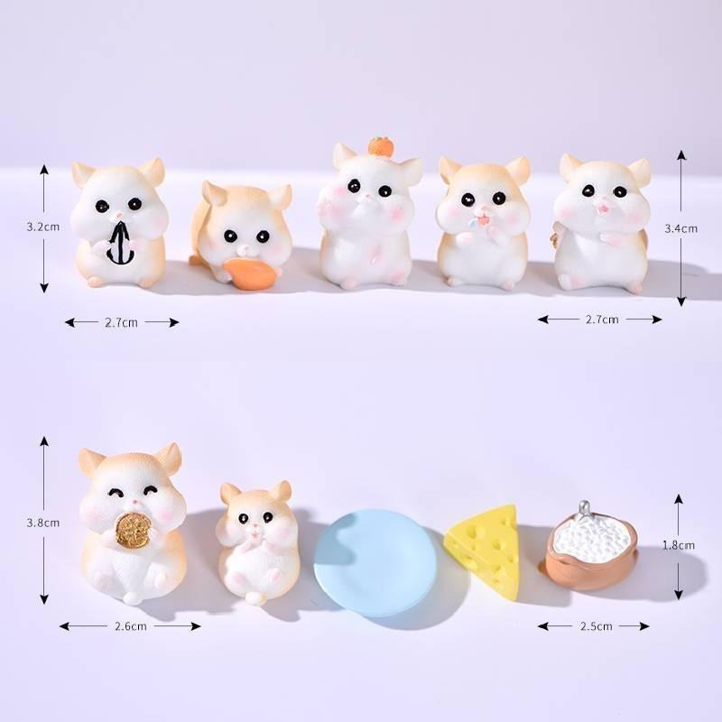 Charming Resin Hamster Ornaments Ideal For Diy Micro Landscape Projects