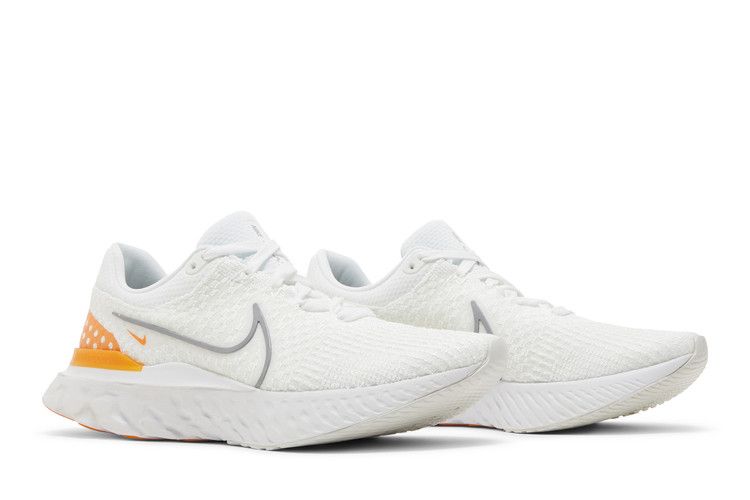 Nike React Infinity Run Flyknit 3 White Grey Kumquat Men's Sneakers
