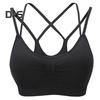 Women Sport Bra Multi Strap Hollow Out Back Push-up Vest Bra Quick-drying No Wire Seamless Gym Jogging Bra with Removable Padding