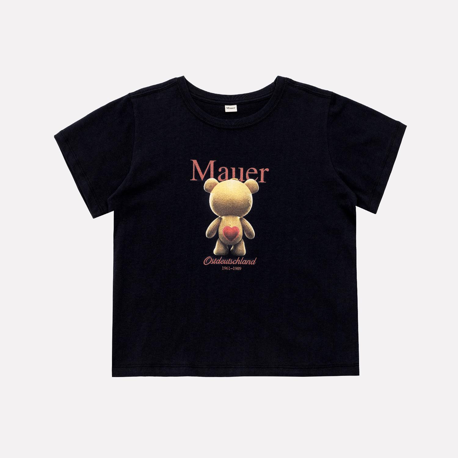 Maueo Mauer Ber-Bear Графическая укороченная футболка (черный) S