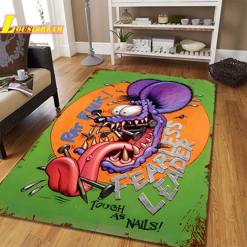 Alfombra Rat Funk Alfombra de Juego para Niños Alfombra para Gatear Alfombra para Sala de Estar Dormitorio Alfombra para Cocina Baño Balcón Alfombra Antideslizante Accesorios de Fotografía