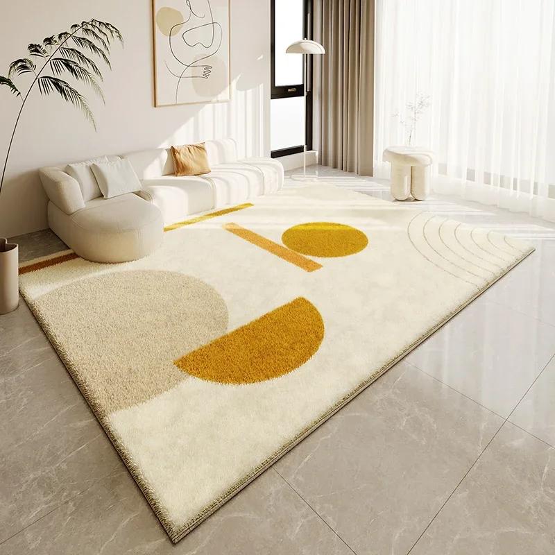 Large Area Bedroom Decor Anti-slip Carpet Cream Style Carpets for Living Room Fluffy Soft Lounge Floor Mat Thick Plush Study Rug