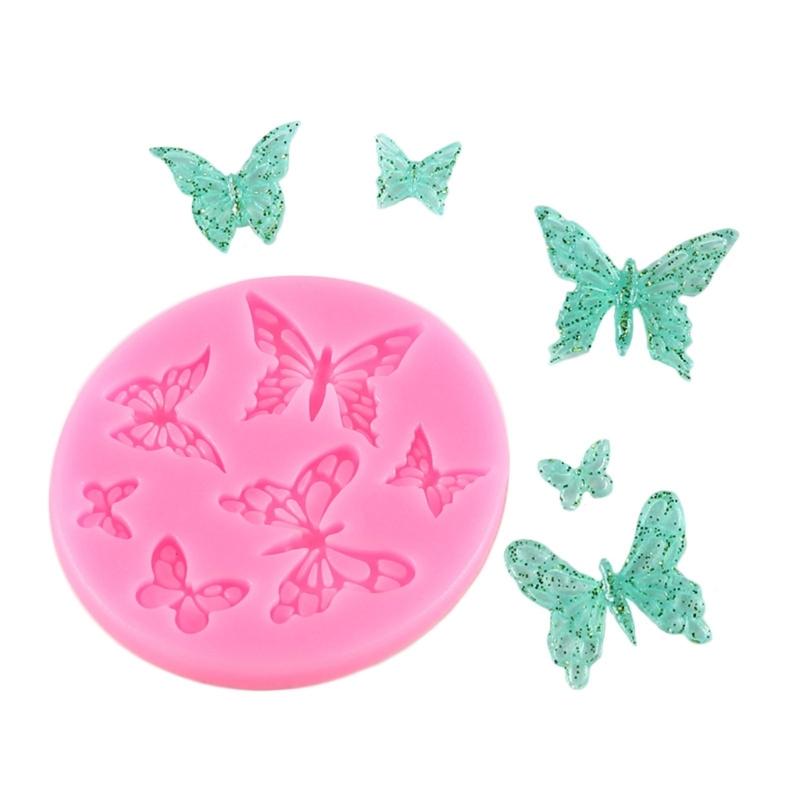 3D Butterflies Shaped Silicone Flexible Food Grade Mould Clay Resin Ceramics Candy Fondant Candy Chocolate Soap Mould