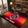 Tappeto in Cristallo Velluto Personalizzato Ajax Amsterdam, Stampa Testo Nome Personalizzato, Logo Calcio Morbido Antiscivolo Tappetino per Pavimento Decorazione Casa Regalo