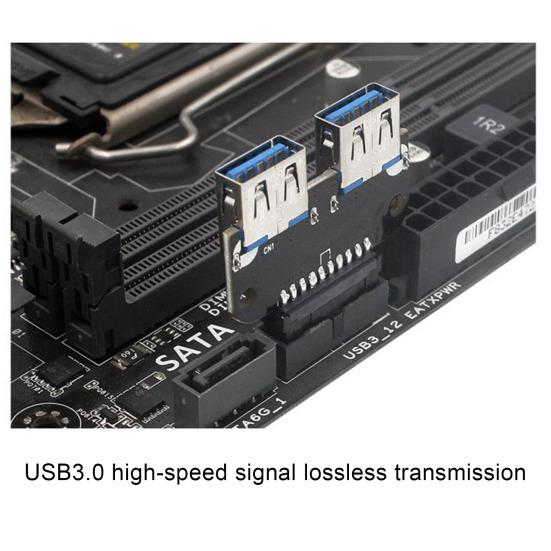 USB3.0/3.1 Adapter IDC19P/20P A Female Port to USB Adapter with Inner Connection Dongle