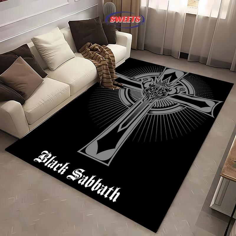 

Band Black S-Sabbath Pattern Carpets Living Room Bedroom Bedside Floor Mat Area Rug Cloakroom Club Home Decoration 80x120cm