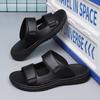 2024 New Slippers Men's Sandals Versatile Soft Sole One-word Non-slip Beach Shoes Summer Fashion Wear Sandals