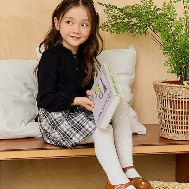 Lilypuri Check Wrap Skirt Pants Black 