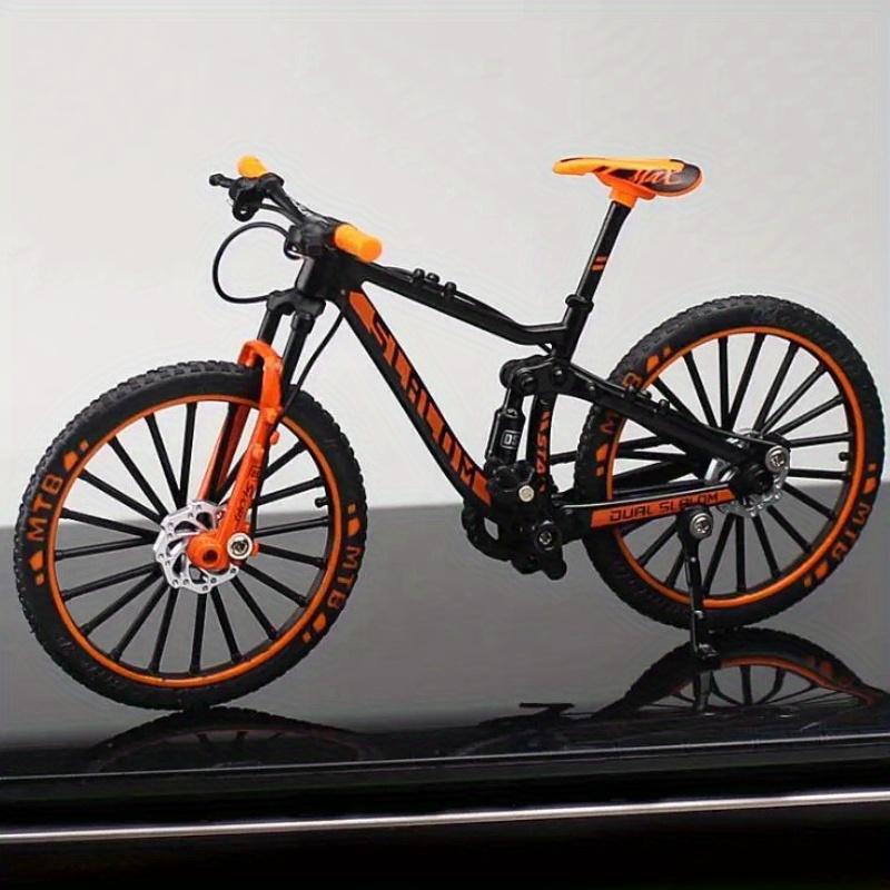 1:10 Mini Finger Mountain Bike Diecast Model Alloy Bicycle Simulation Collection Die Casting Racing Metal Bike Toys for Boys