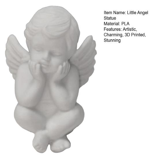 Little Angel Statue, Small Cherub Angle Sculpture, 3D Printed Holding Face Angel Figurine for Shelf, Home, Office Desk, Car Decor, Sympathy Gift for