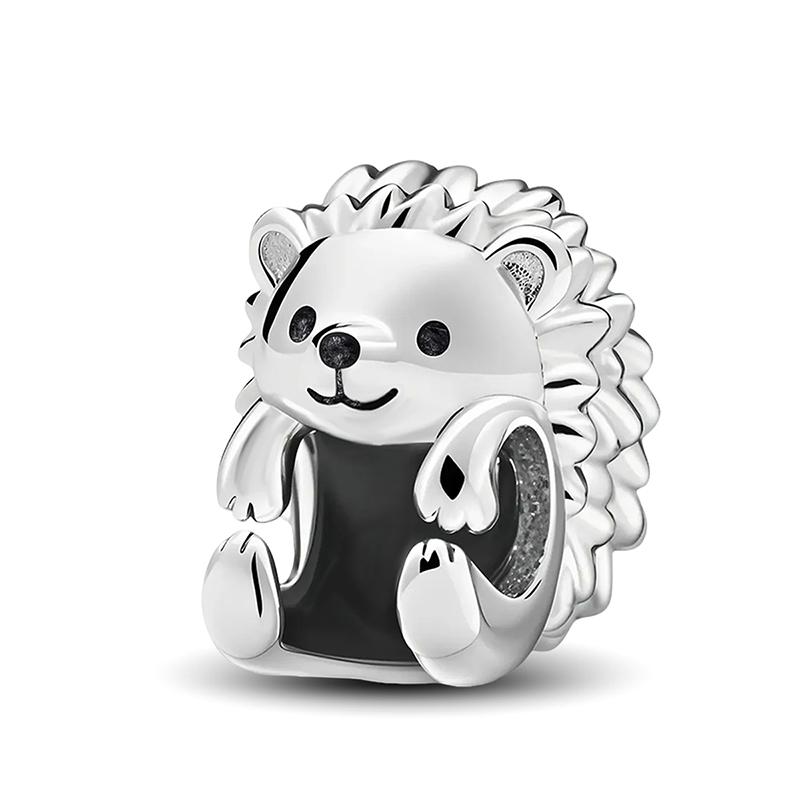925 Silver Polar Bear Snowflake Hedgehog Winter Charm Bead DIY Bracelet Making High Quality Jewelry Gift