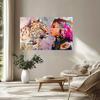 Modern Sexy Girls with Leopard Graffiti Art Canvas Painting  Wall Art Pictures Posters and Prints for Living Room Home Decor