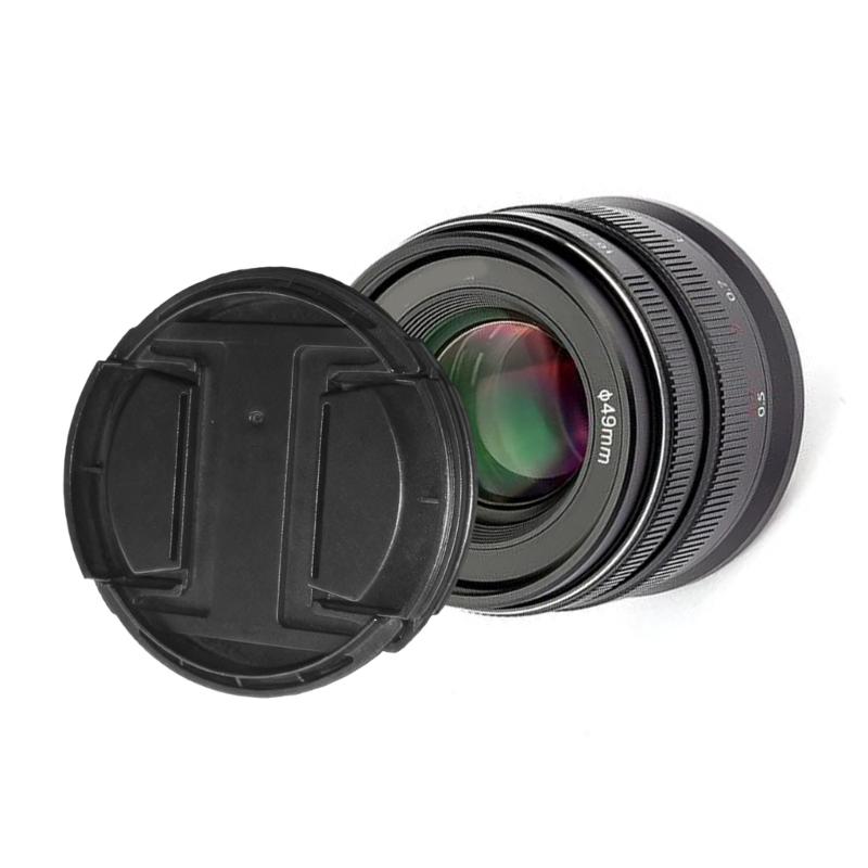 Set of 2pcs Slim 49mm Universal Lens Cover Twist On Anti Reflection Lightweight ABS Plastic For Camera Accessories