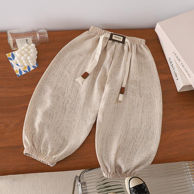 

Штани для хлопчиків Літні тонкі вільні шаровари Дитячі штани Mosquito Літній одяг 80cm слонова кістка