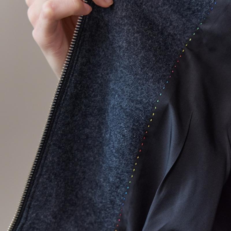 MAXZA Soft Volume Cap Sleeve Zip Up Vest Ze10qj021nh