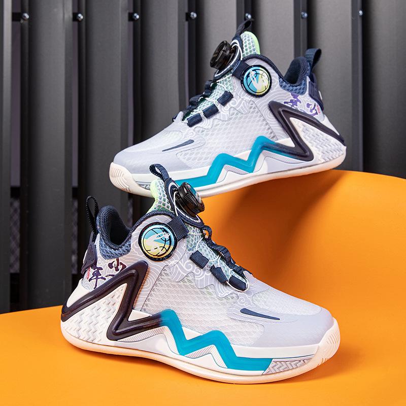

Summer new boys shoes children s breathable single-net sports shoes medium and older children s rotating button comfortable soft-soled basketball s 31