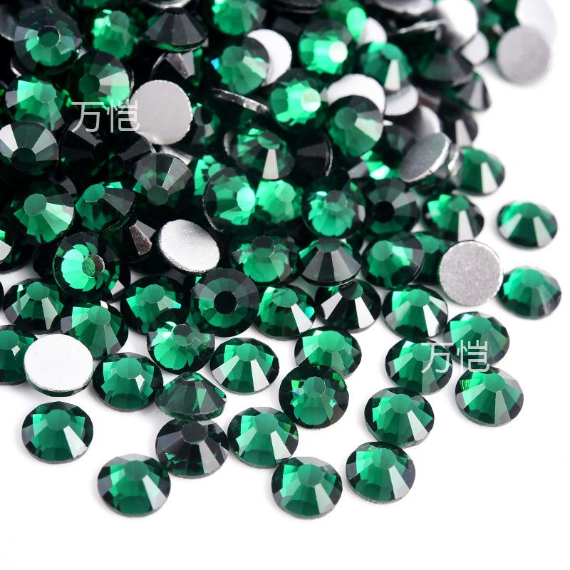 

Зеленое плоскодонное алмазное сверло для ногтей, стеклянный кристалл с серебряным дном, аксессуары для чехлов для мобильных телефонов, наклейка, алмазные украшения своими руками, стразы, аксессуары ss10 (diameter 2.7-2 mm) 1440 pcs/bag
